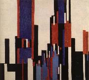 Frantisek Kupka Plans Verticaux Bleus Et Rouges oil painting